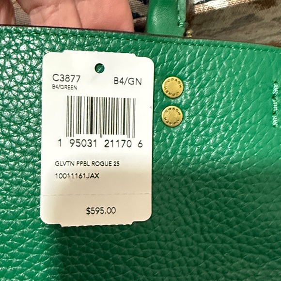 Coach Rogue 25 Green C3877 - Picture 13 of 15